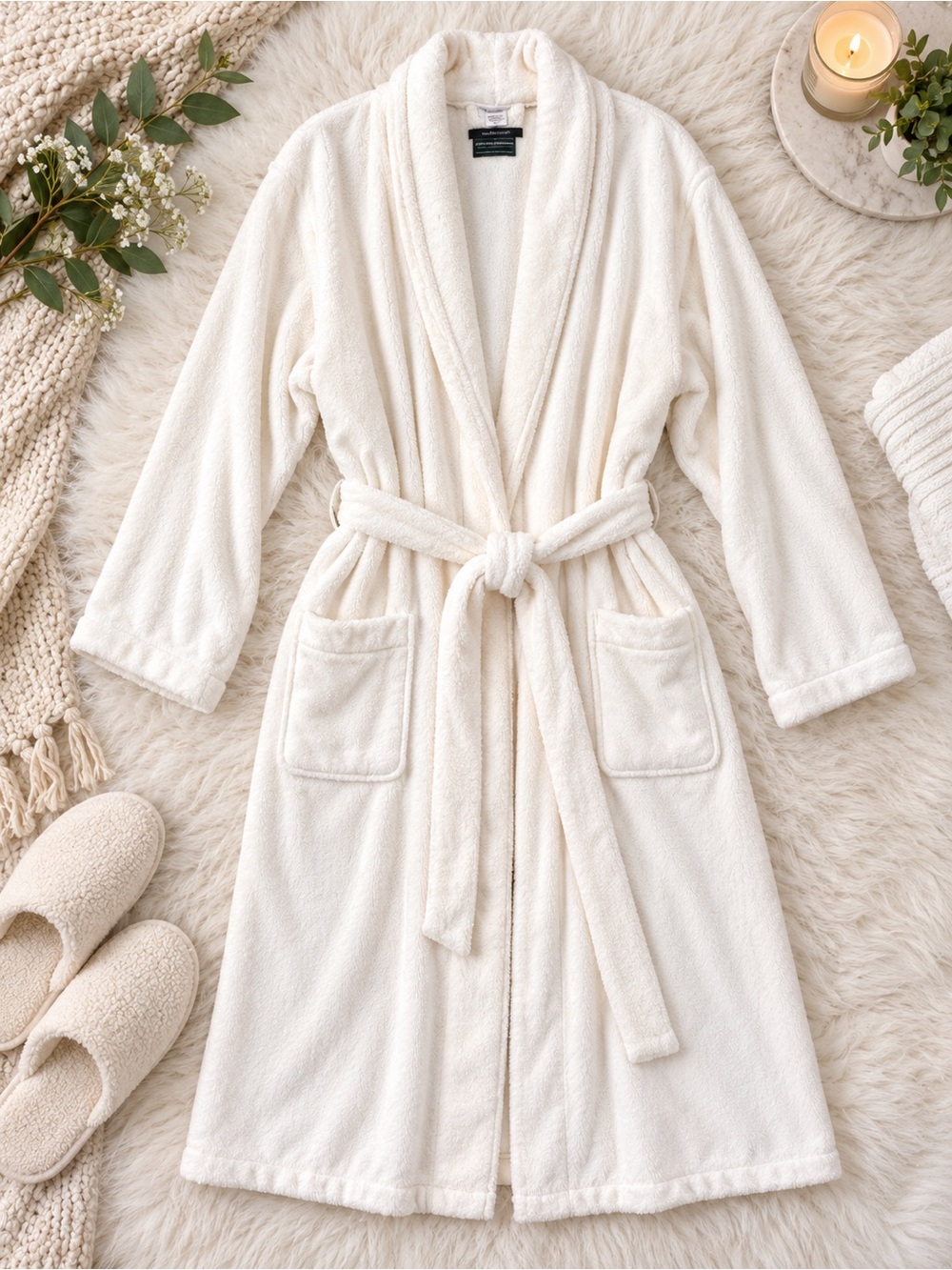 Vintage Hammacher Schlemmer Turkish Cotton Spa Robe — One Size